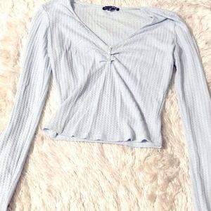 Baby blue fashion Nova crop top